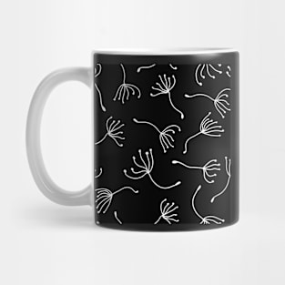 Dandelion Fluff Black and White Mug